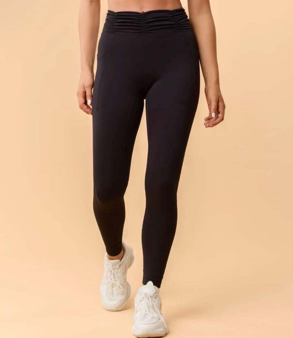 NWT Blogilates Ruched Waist Leggings Black Small